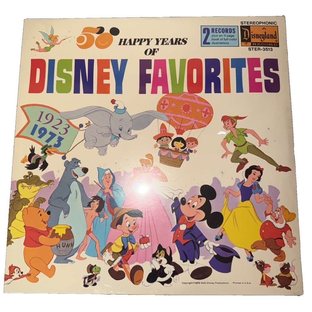 DISNEY FAVORITES‎ 50 Happy Years - Disneyland SEALED STER-3513 LP Vinyl Record